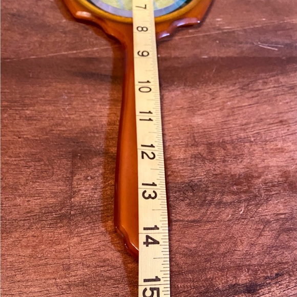 💥Celluloid Amber Hand-held Mirror💥 VINTAGE - Picture 10 of 13